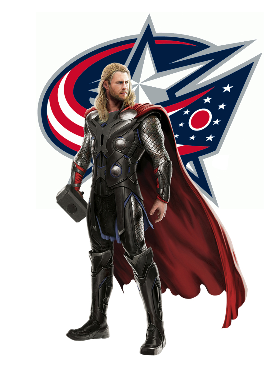 Columbus Blue Jackets Thor Logo vinyl decal